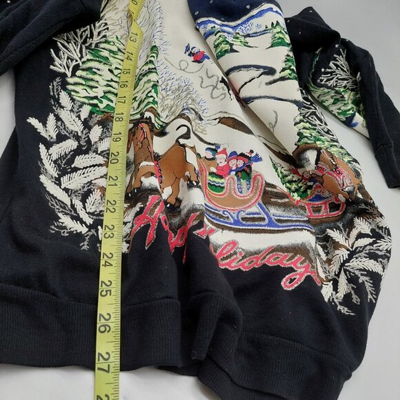 Nutcracker Ugly Christmas Sweater Sweatshirt Size Large Black 1992 READ - Picture 9 of 10